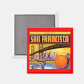 MAGNET  SAN FRANCISCO ADVERTEREN LABEL CA MAGNEET (Voorkant / Achterkant)