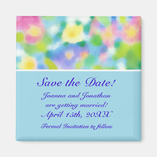 Magnet 'Save the Date', Fleurs de printemps