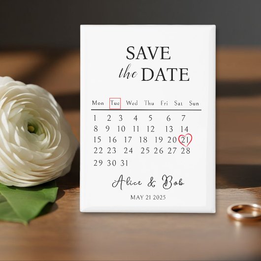 Magnet save the dates, Customizable Save the Date Magneet