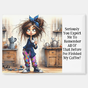 Magnet Seriment Lady au Café Quirky