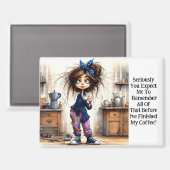 Magnet Seriment Lady au Café Quirky (Recto/Verso)