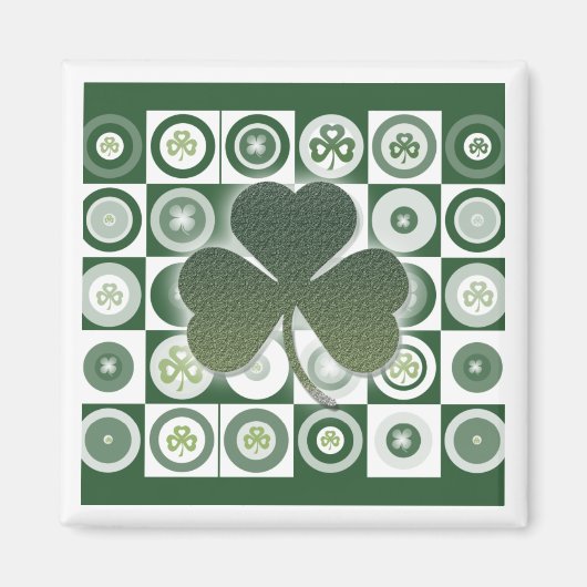 Magnet shamrock irlandais (Devant)