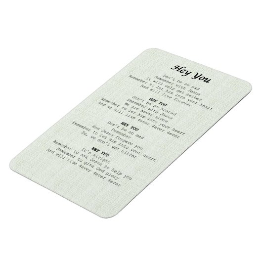 magnet sheet-Hey you - (Côté Gauche)