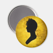 magnet "Silhouette femme sur or" (Recto/Verso)
