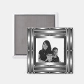 Magnet Silver Chrome Uw foto toevoegen Magneet (Voorkant / Achterkant)