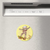 Magnet Singe Chaussette Skateur (In Situ (Lave-vaisselle))