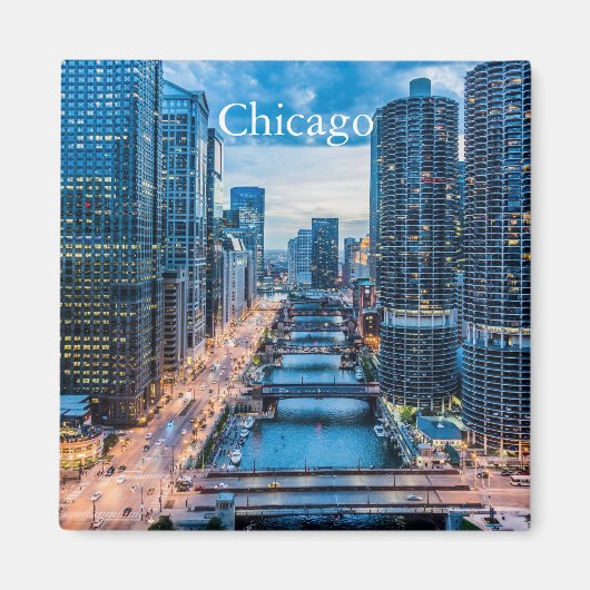 Magnet Skyline de Chicago (Devant)