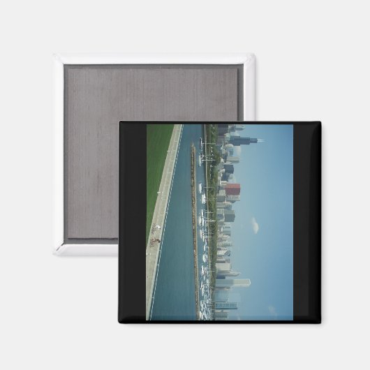 Magnet Skyline de Chicago (Recto/Verso)