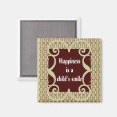 MAGNET SOURIANT POUR ENFANT DE STYLE ANTIQUE (Recto/Verso)