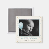 Magnet souvenir d'annonce de naissance de bébé Bal (Recto/Verso)