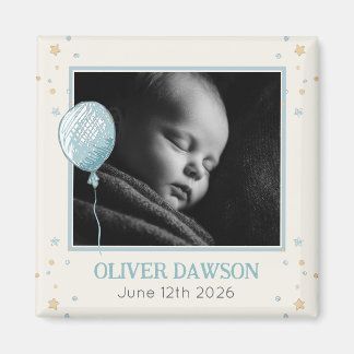 Magnet souvenir d'annonce de naissance de bébé Bal
