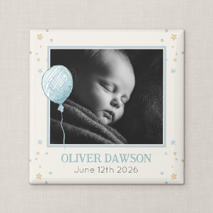 Magnet souvenir d'annonce de naissance de bébé Bal