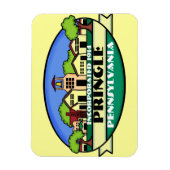 Magnet souvenir de petite ville de Pringle Pennsyl (Vertical)