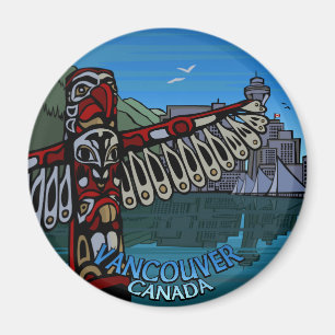 Magnet Souvenir Magnet de Vancouver Boutons et cad