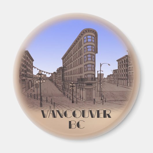 Magnet Souvenir Magnet de Vancouver Boutons et cad (Devant)