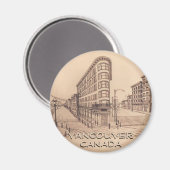 Magnet Souvenir Magnet de Vancouver Boutons et cad (Recto/Verso)
