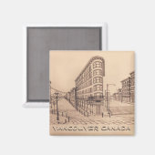 Magnet Souvenir Magnet de Vancouver Boutons et cad (Recto/Verso)