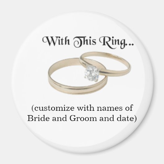 Magnet souvenir mariage (Devant)