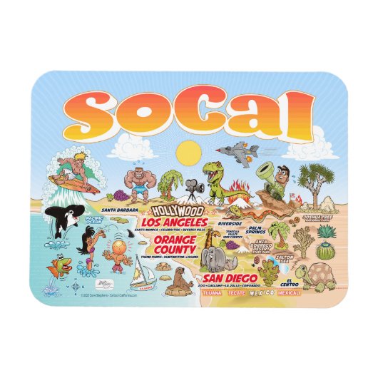 Magnet souvenir SoCal (Horizontal)