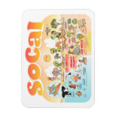 Magnet souvenir SoCal ensoleillé (Vertical)