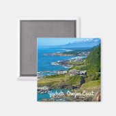 Magnet souvenir : Yachat, Côte de l'Oregon (Recto/Verso)