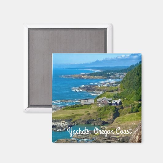 Magnet souvenir : Yachat, Côte de l'Oregon (Recto/Verso)