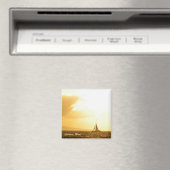 Magnet : Souvenirs du coucher du soleil (Carré) (In Situ (Lave-vaisselle))