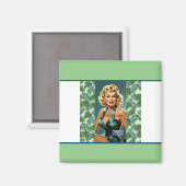 Magnet Sq White (Real Blondes) RFPMDesigns ©️2024 Magneet (Voorkant / Achterkant)