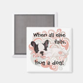 Magnet Square Hug a Dog Magneet (Voorkant / Achterkant)