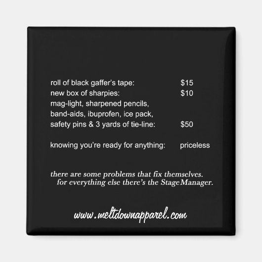 Magnet Stage Manager (noir) (Devant)