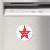 Magnet Star Dog op Red Star Magneet (Insitu (Vaatwasser))