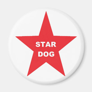 Magnet Star Dog op Red Star Magneet
