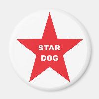 Magnet Star Dog sur Red Star