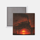 Magnet steampunk Le Train des Ombres (Recto/Verso)