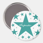 Magnet superstar, Turquoise (Recto/Verso)