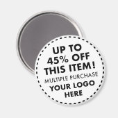 Magnet sur mesure rond 45% de réduction en bloc Ac (Recto/Verso)