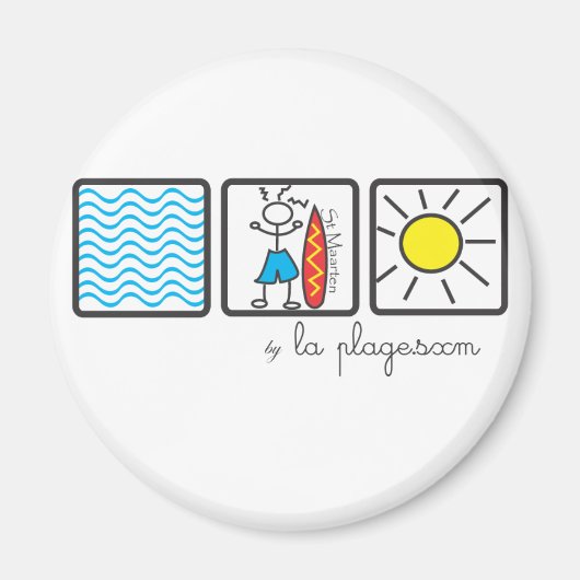 Magnet surf boy waves sxm (Devant)