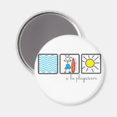 Magnet surf boy waves sxm magneet (Voorkant / Achterkant)