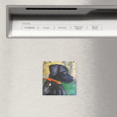Magnet Sweet Black Lab par Willowcatdesigns (In Situ (Lave-vaisselle))
