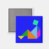 Magnet - Tangram chinois (carré) (Recto/Verso)