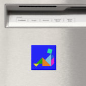 Magnet - Tangram chinois (carré) (In Situ (Lave-vaisselle))