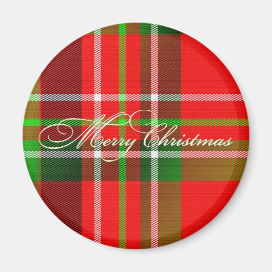 Magnet Tartan de Noël (Devant)