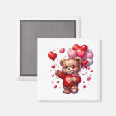 Magnet Teddy pour la Saint-Valentin   (Recto/Verso)