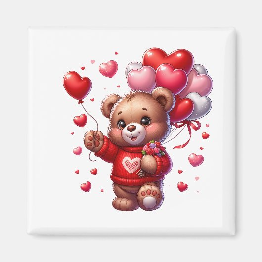 Magnet Teddy pour la Saint-Valentin   (Devant)