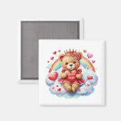 Magnet Teddy pour la Saint-Valentin   (Recto/Verso)