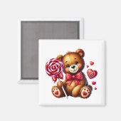 Magnet Teddy pour la Saint-Valentin   (Recto/Verso)