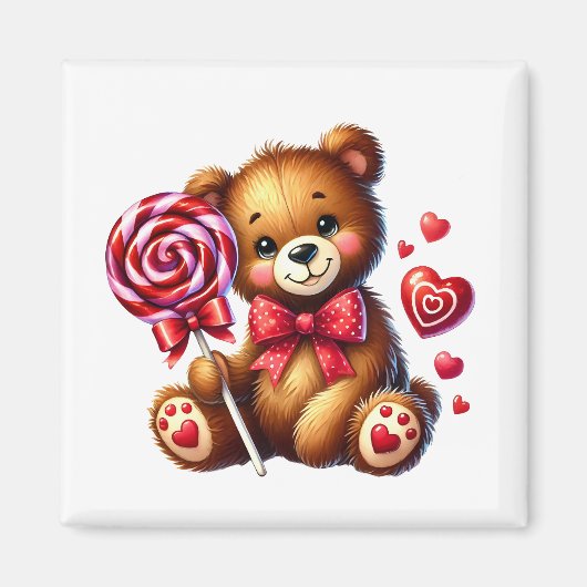 Magnet Teddy pour la Saint-Valentin   (Devant)