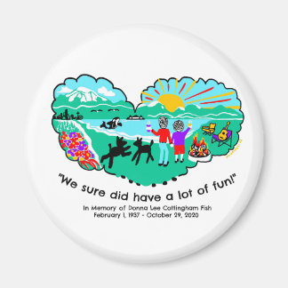 Magnet ter nagedachtenis van Donna LC Fish Magneet