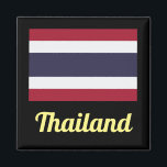 Magnet Thaïlande<br><div class="desc">Histoire du Drapeau du Royaume de Thaïlande : Le drapeau tricolore du Royaume de Thaïlande, à travers le Rama VI royal diplôme le 28 septembre 1917, démontre la beauté et la culture magnifiques du Royaume de Thaïlande, et chaque couleur sur le drapeau reflète clairement cela. Le blanc sur le drapeau...</div>