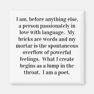 Magnet "The Poet's Creed" Magneet